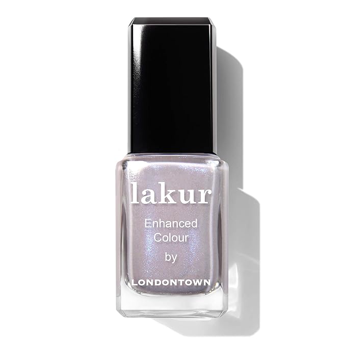 LONDONTOWN lakur Nail Polish - Chip-Resistant, Non-Toxic, Conditions & Hydrates Nails | Glittery Shimmery Lilac, Opal, .40 fl oz