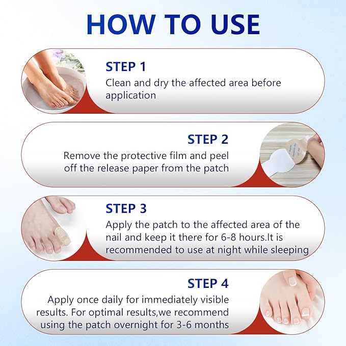 Toenail Repair Extra Strength,Nail Patches 21 PCS, Overnight Nail Fast Acting Repair Effortless Hydrogel Nail Care for Men and Women
