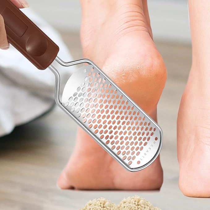 Makartt Foot File: Colossal Foot Scrubber Metal Foot Spa Pedicure Tools Callus Remover for Feet Dead Skin Care Removers Scraper Professional Rasp Callus Shaver Removal