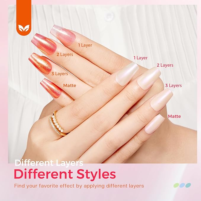 Morovan Pink Nail Polish Set: Pearl White Light Coral Pink Fingernail Polish Kit Shimmer Sparkle Air Quick Dry Glossy Nail Pack for 2025 Nail Art Manicure Holiday Gift Party for Women