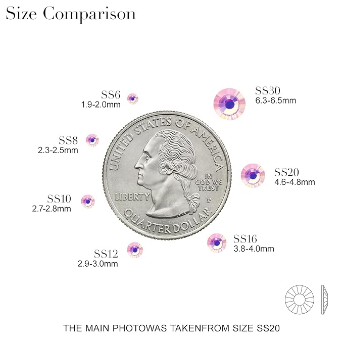 Novani 3000 Pieces Flatback Rhinestones Glass Round Gems F-Pink Crystals for Nail Art DIY Crafts Clothes Shoes,SS10,2.7-2.9mm