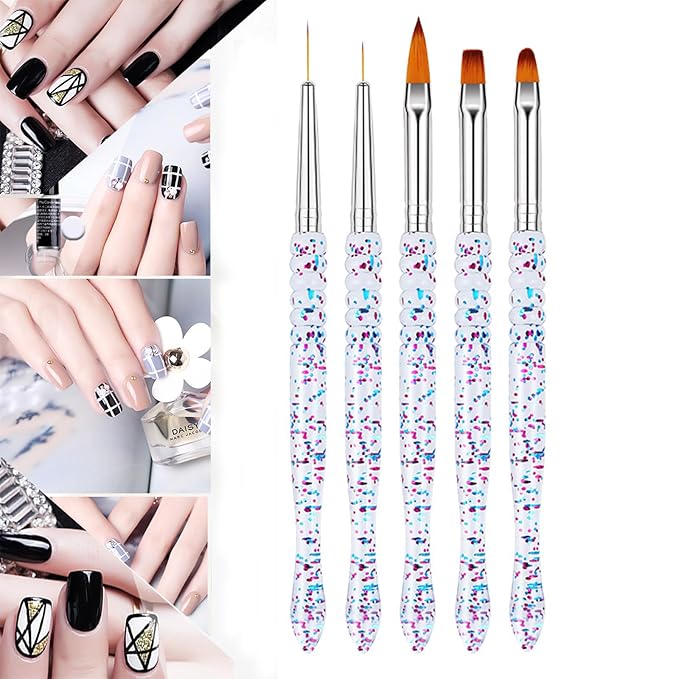 Nail Art Brushes 10 Pcs Kit 10Pcs Nail Painting Brushes and 5 Nail Dotting Tools Whole Set Nail Brushes for Nail Salon