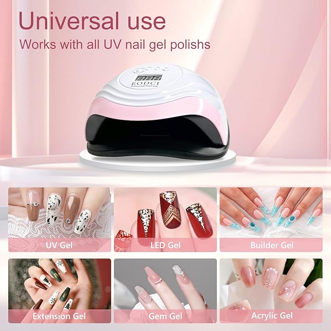 168W UV LED Nail Lamp, UV Light for Nails Dryer for Gel Nail Polish Curing Lamp, Auto Sensor, Professional Nail Light,Compatible with All Gel Types