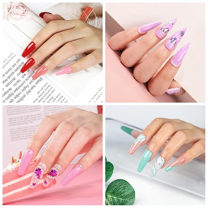 COSCELIA 57pcs Gel Nail Polish Kit with U V light Starter Kit 40 Colors Fall Gel Polish Set 5pcs Top and Base Coat Glossy Matte Glitter Beautiful Nail Stickers Gel Manicure Kit DIY Gifts for Women