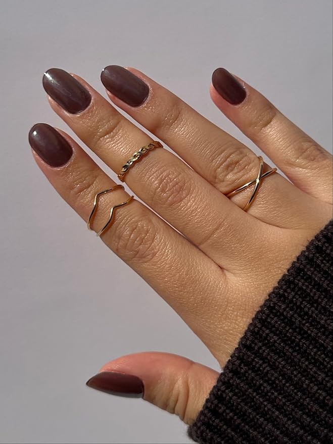 NOVA, Female Founded, Semi Cured Gel Nail Strips (Dark Horse) - The 10 Minute Manicure. Salon-Quality, Works w/Any Lamp, Easy to Apply - Incl. Nail File & Stick (Dark Horse)