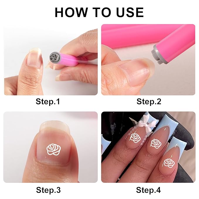 WOKOTO 15pcs Nail Art Stamp Pen Set, Flower Butterfly Leaf Nail Stamper Tools For Women Various Pattern Nail Stamping Pens, Nail Design Stamp Ideal Nail Accessories For Home DIY Stamper Nails Kit