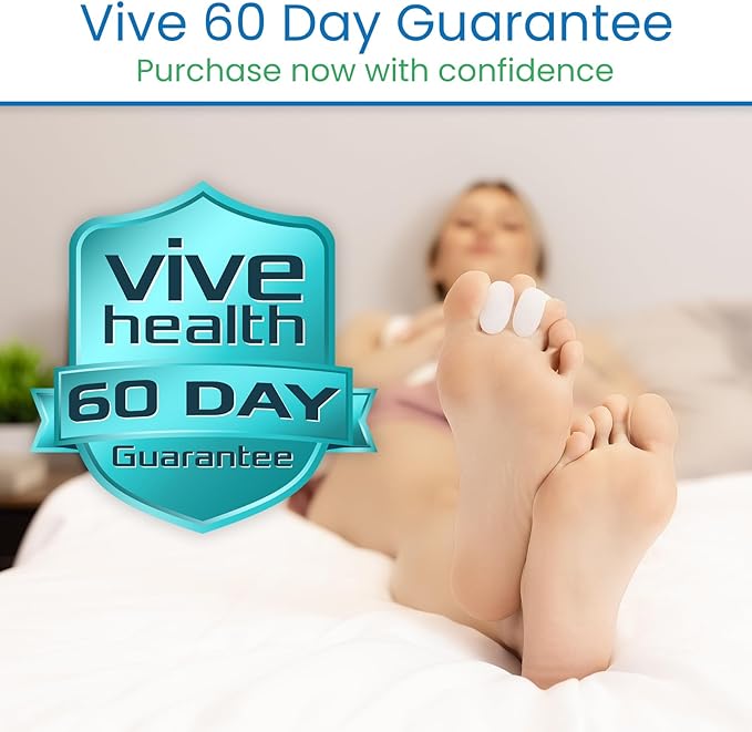 VIVEsole Toe Spreaders for Feet (8 Pack) - Silicone Spacers for Women & Men - Gel Separators for Bunions, Overlapping Toes, Pain Relief - Orthotic Dividers for Athletes, Alignment & Corrector