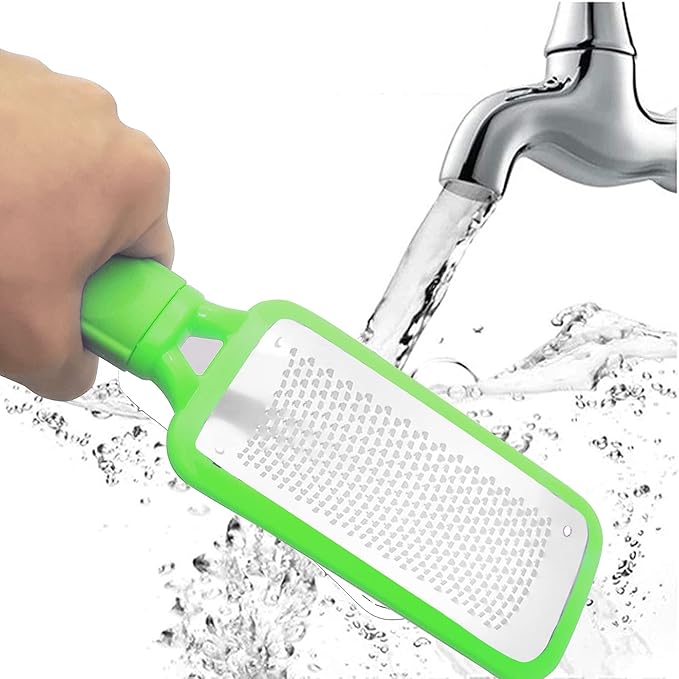 Professional Foot Files Callus Remover,Foot Scrubber for Dead Skin,Stainless Steel Foot Rasp-Green(1 Pack)
