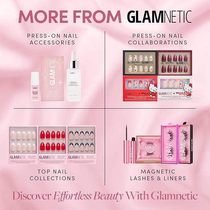 Glamnetic Press On Nails - Lilac | Solid Opaque Light Pastel Purple Round Nails, Salon Quality | 12 Sizes - 30 Nail Kit