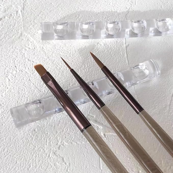 23 Piece Nail Art Tools Set Resin Nail Art Palette Nail Art Brush 2-way Acrylic Silicone Engraving Pen Dotting Pen Tools DIY Home Salon Makeup Display Board Nail Art Kit (White)