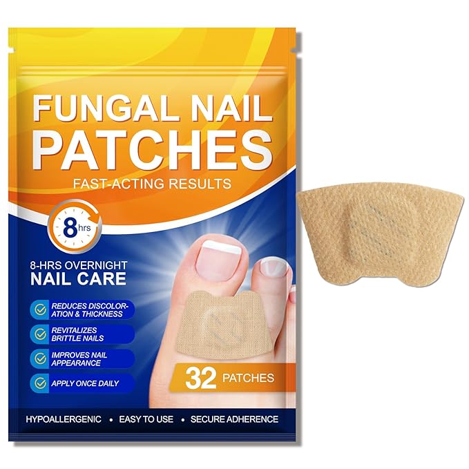 32 PCS Fungal Nail Patches for Broken Damaged Split Nails,Toenail Treatment Extra Strength,Nail Repair for Damaged Nails, Nails Care Supplies, Restore Discoloration and Thickness (1 Pack)