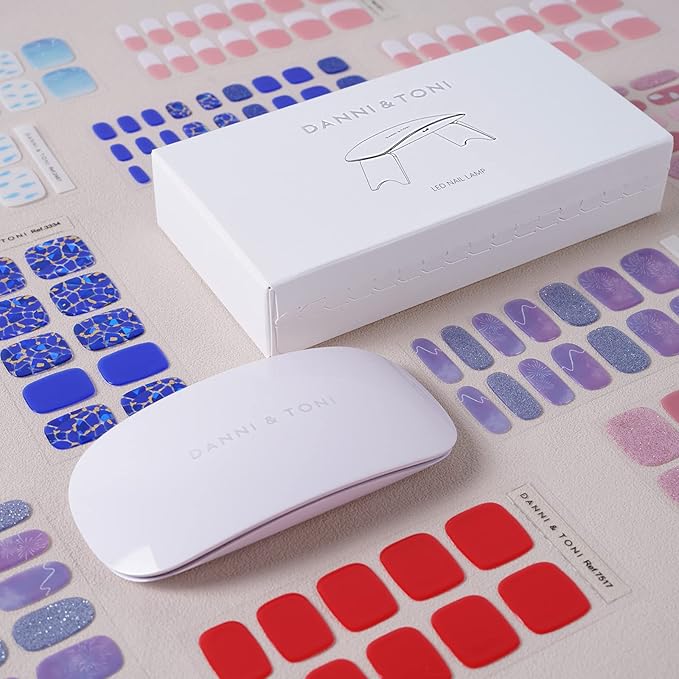 DANNI & TONI UV LED Gel Nail Lamp - Mini Travel Nail Dryer for Gel Polish and Stickers