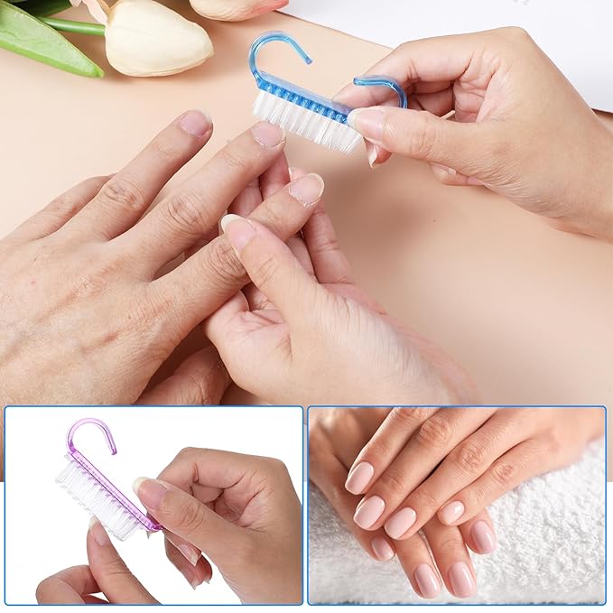 27 PCS Handle Grip Nail Brushes Colorful Small Fingernail Brushes Mini Hand Scrub Cleaning Brush Fingernail Scrub Cleaning Brush Kit for Men Women Toes Nails Pedicure Assorted Color