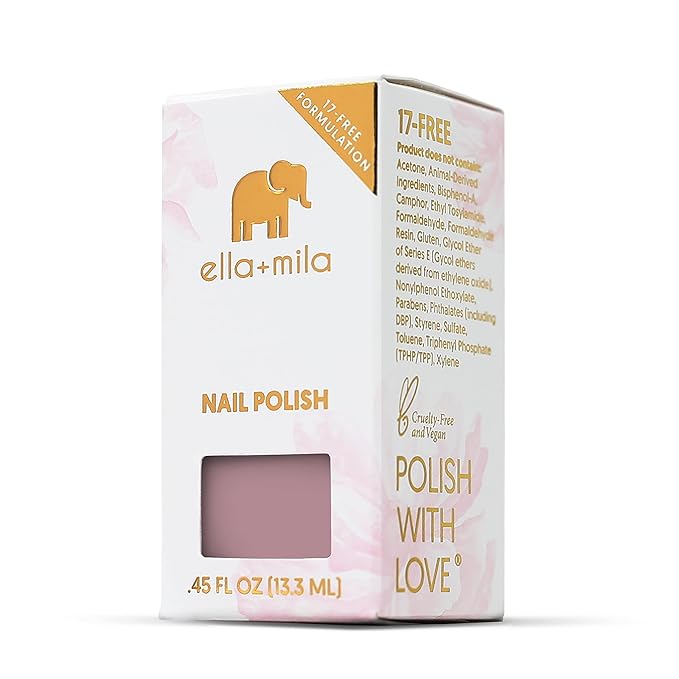 ella+mila Professional, Quick Dry, Long-Lasting & Chip-Resistant Pink Nail Polishes (Sugar Fairy - 0.45 fl oz)