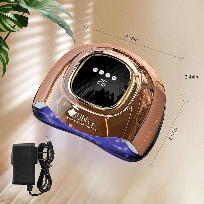 UV Light for Nails,288W UV Nail Dryer LED Light for Gel Polish-4 Timers Professional Nail Art Accessories,Curing Gel Toe Nails