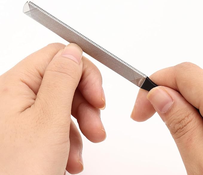 Toe Nail Files for Thick Nails,Professional Stainless Steel Nail File for Fingernails, Toenails, Scraping, Strengthening, Finger Manicure File Women Men Seniors Dogs (Small, 1, Count)