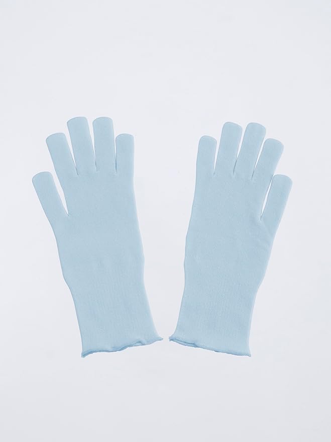 Viskin - Kids Seamless Gloves - Soft Viscose Hand Protection Medium Size - Moisture Absorbing Comfort - Gentle Daily Hand Cover - Daily Protection - Blue