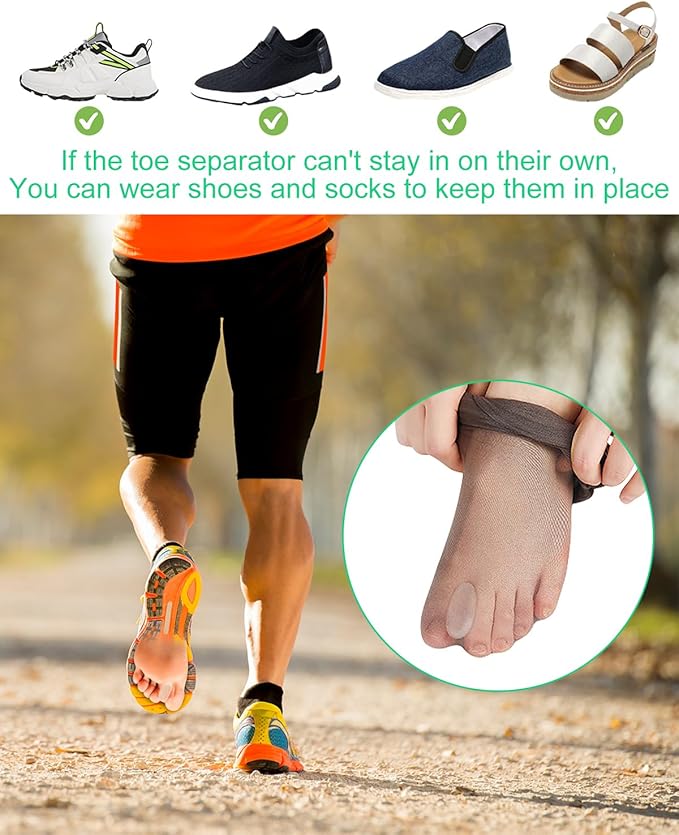 12 Pack Gel Toe Separators Silicone Toe Spacers for Women Men Bunion Corrector Toe Pain Relief, Toe Alignment, Soft Toe Spacer for Crooked Toes, Overlapping Toes, Hammertoe Correction (Small)