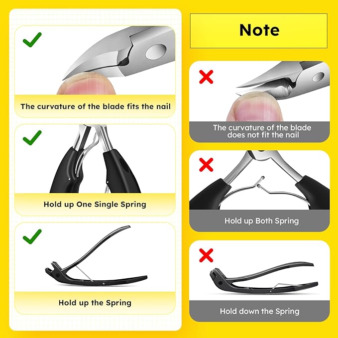 Nail Clippers for Seniors, Heavy Duty Ingrown Toenail Clippers with Long Handle,Angled Head Large Toe Nail Clippers and Slanted Nail Cutter for Thick Nail for Men Women Pregnant Elderly 6Pcs