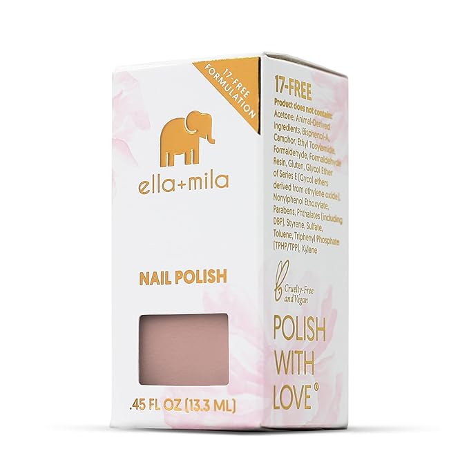 ella+mila Professional, Quick Dry, Long-Lasting & Chip-Resistant Pink Nail Polishes (Pour the Bubbly - 0.45 fl oz)