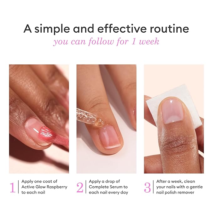 Manucurist Active Glow Raspberry Gift Set + Green Oil – Includes: 1 Care & Makeup Nail Polish, 1 Cuticle Nail Oil, 1 Complimentary Mini Nail File – Christmas Gifts for Women - Gift Box