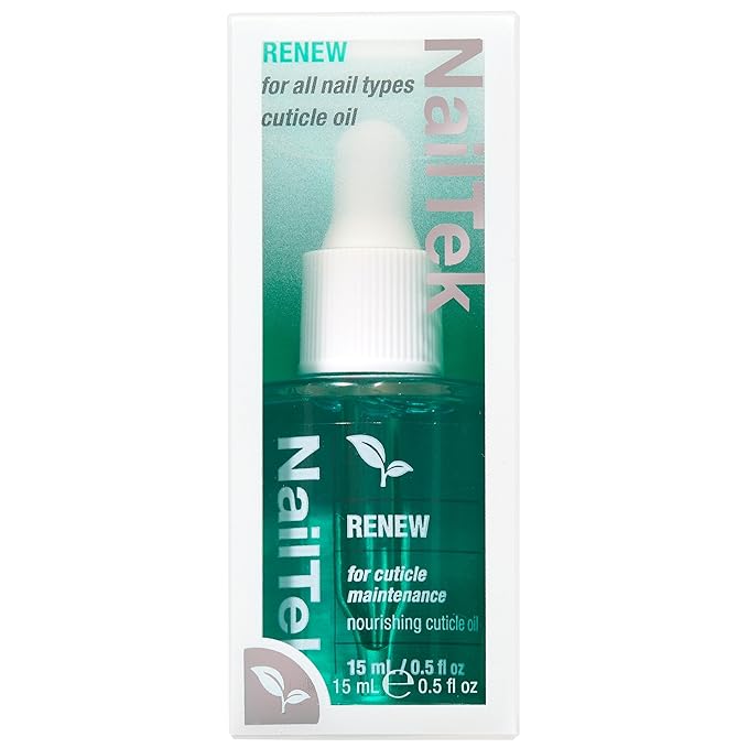 Nail Tek Renew Cuticle Oil – Nourishing & Hydrating Cuticle Treatment, Moisturizing Nail Care, Softens Dry Cracked Cuticles, Promotes Healthy Nails Growth, 0.5 fl oz