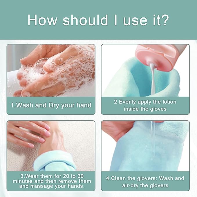 Moisturizing Gloves for Dry Hands, Touchscreen Silicone Gloves Reusable Spa Hydrating Gloves for Women Hand Care Cracked Skin