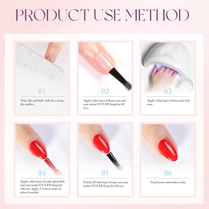 Double Rhythm 0.5Oz Gel Polish Pure Sheer Same Color Same Bottle Soak Off 15ML Gel PolishManicure Salon Nail Art DIY at Home for Women (Purple-A1009)