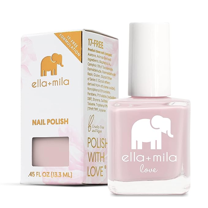 ella+mila Professional, Quick Dry, Long-Lasting & Chip-Resistant Pink Nail Polishes (Honeymoon Bliss - 0.45 fl oz)