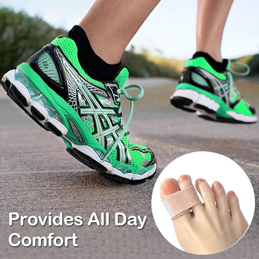 Lengthened Broken Toe Wraps for Your Big Toes, 8 Pcs/Pack Fabric Toe Splint Toe Cushioned Bandages Finger Protectors Straightener Hammer Toe Separators
