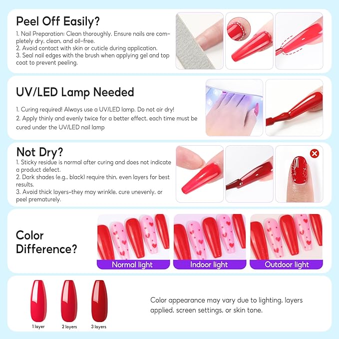 Peacecolor Neon Gel Nail Polish Set, 10ml Fall Gel Polish Bright Hot Pink Orange Yellow Purple Green Blue Vibrant Soak Off U v LED Gel Nail Art Manicure Gifts for Women DIY Salon