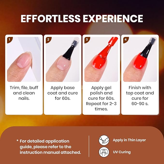 Beetles Winter Gel Nail Polish Colors Set - Amber Twilight 20 Colors 2025 Yellow Orange Red Cat Eye Brown Green Soak Off Uv Manicure Kit With Base Glossy Matte Top Coat Gift for Women