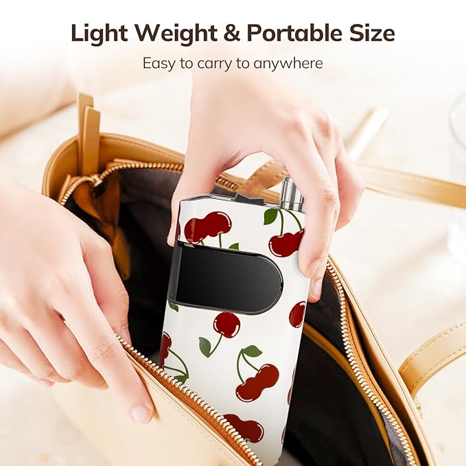 Lavinda 35000RPM Electric Nail Drill, Cordless Nail Drill Machine Portable Rechargeable Nail Efile for Acrylic Gel Nails, Manicure Pedicure Polishing Shaping Tool for Salon Home Use-Cherry Print