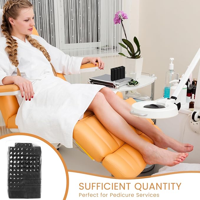 300 Pcs Toe Separators for Nail Polish Bulk Toe Separator Pedicure Correct Foot for Men Women Nail Polish Comfy Soft Pedicure Supplies (Black)