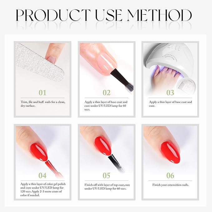 Double Rhythm 15ML Gel Nail Polish Pure Sheer Same Color Same Bottle Soak Off Gel Polish Art Manicure Salon DIY at Home for Women (Blue-A1336)
