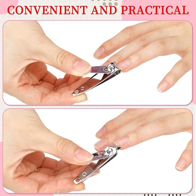 24 Set Manicure Kit Bulk Steel Nail Clippers 7 in 1 Stainless Grooming Nail Kit Christmas Appreciation Gift Bulk Professional Pedicure Tool for Adults Women Men Employee Personal Care(Red)