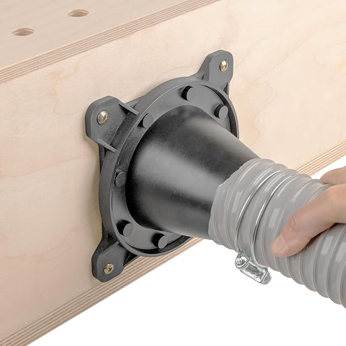 O'SKOOL Dust Connection 4" Flanged Inlet Fitting Steel Port for 4-inch Magnetic Dust Collection Coupler (Magnetic Port is not Included)