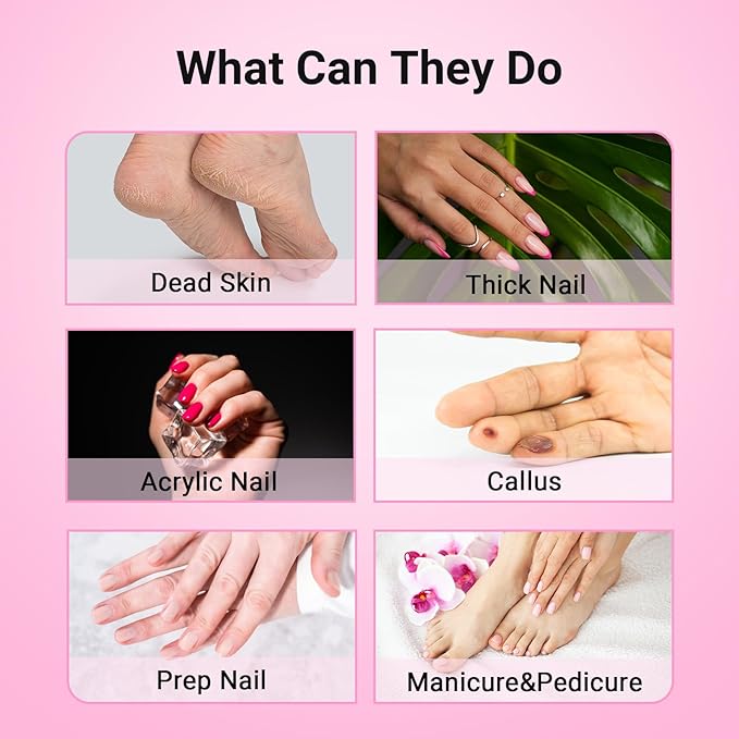 MelodySusie 100 Pcs Nail Drill Bits Sanding Bands for Nail Drill 240 Extreme Fine Grit Nail File Sanding Bands for Acrylic Nails Gel Manicures and Pedicure,Light Pink