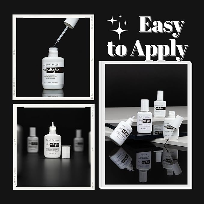 Tammy Taylor Tip and Nail Repair Dry Clear Gel Nail Glue for Press on Nails, Acrylic Nail Tips & Natural Breaks, Cure Under UV/LED, Solid Nail Adhesive Gel Glue for Nails and Extensions