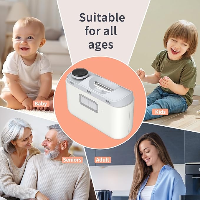 2025 Upgraded 3-in-1 Electric Nail Clipper & Polisher with LED Light, 2-Speed, Auto Shut-Off, Low Noise, USB Rechargeable, Safe for Baby & Seniors