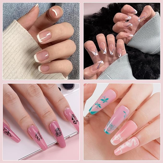 Biutee Nail Stamping Plates Set 8pcs Nail Stamping Polish Gel, 10pcs Nail Stamper Kit with Stamper, Nail Art Plates Set for Women Girls DIY Salon & Home