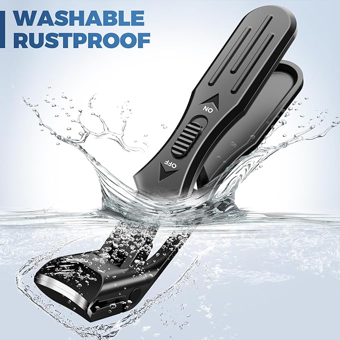 Toenail Clippers for Seniors Thick Toenails, Upgrade Angled Nail Clipper for Seniors, Toe Nail Clippers for Men with Wide Jaw Opening, Sharp Heavy Duty Fingernail Clipper Cutter with Catcher