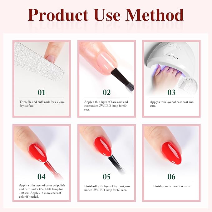 Double Rhythm Gel Polish Set of 6 Colors Baby Light Pastel Milky Gel Polish Starter Kit Art DIY Salon Home (Natural Neutral Nude Pink,Kit 28)