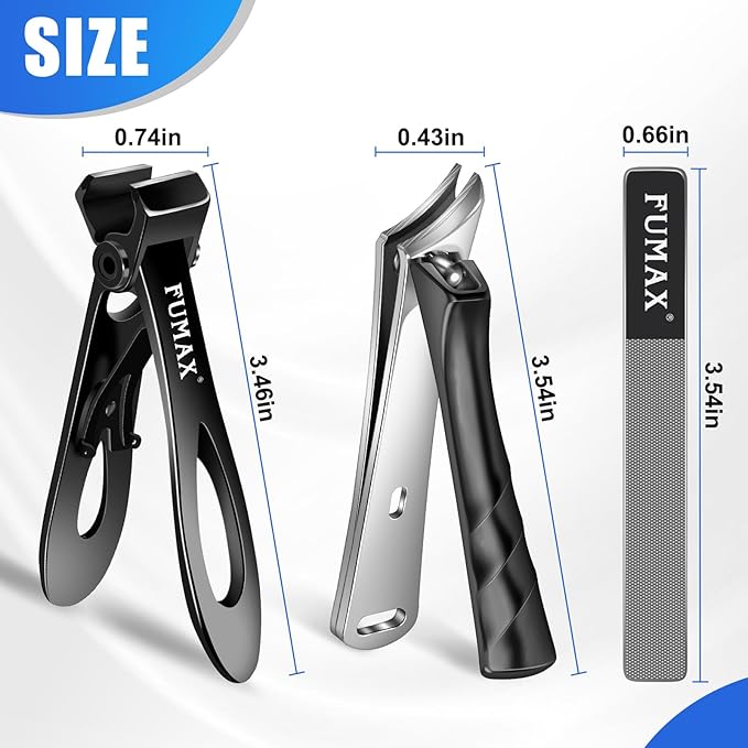Toe Nail Clippers for Men Thick Nails for Seniors, Heavy Duty Large Straight Nail Clippers with Wide Opening, Ingrown Mens Slanted Toenail Clippers for Thick Toenails Long Handle Gifts for Men