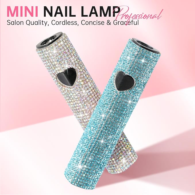 UV Light for Gel Nails, Handheld UV Nail Lamp, Portable LED Nail Lamp, Mini Nail Dryer, USB Nail Light for Fast Curing, Dark Blue