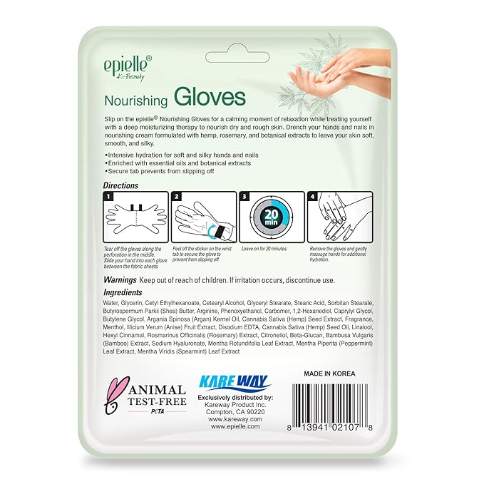 Epielle Relaxing & Nourishing Hand & Foot Masks for Dry, Overworked Skin, Self Care Gifts for Women, Spa Kit, Stocking Stuffers, Thanksgiving Essentials, 6 Moisturizing Gloves & 6 Moisturizing Socks