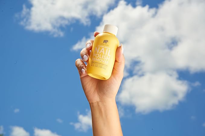 ella+mila Jojoba Nail Polish Remover Non-Acetone Nail Polish Remover - Non-Toxic Fingernail Polish Remover - Enriched With Jojoba oil & Vitamins (4 fl oz) Yellow
