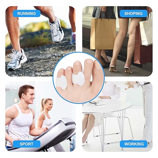 Toe Spacers for Feet Women& Man, Bunion Corrector Pinky Toe Separators, Silicone Small Toe Protector Spreader, Toe Correct Toe Separators for Overlapping Toes Women