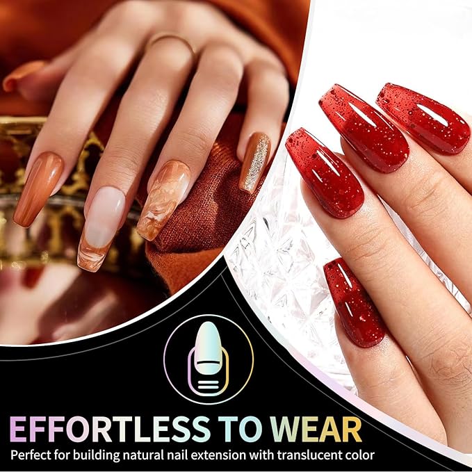 Coffin Nail Tips Medium Coffin Soft Gel Nail Tips 240Pcs Acrylic Full Cover Pre-Shape Nails Tips Half Matte Clear Nails for Nail Extension Manicure Home DIY Salon 12 Sizes Gelly False Nails