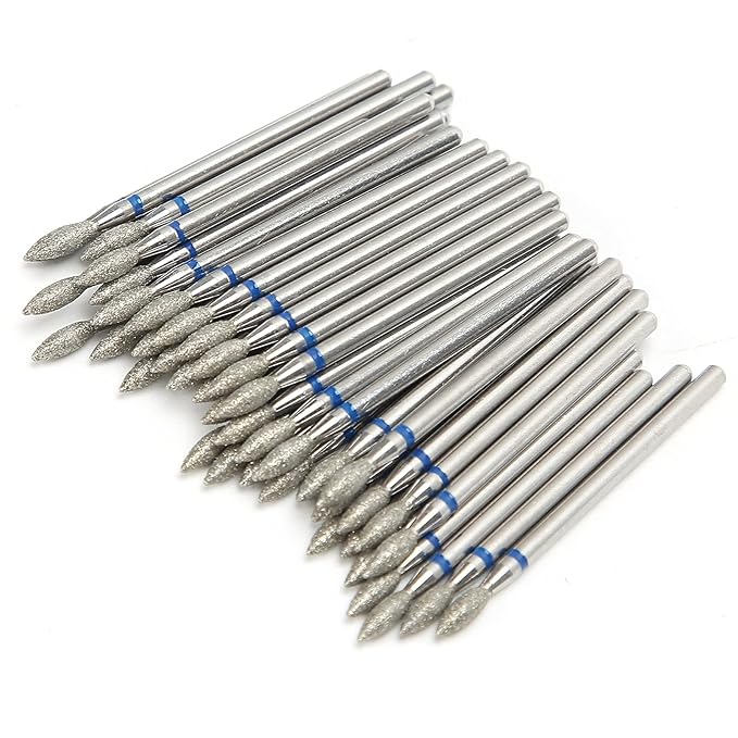 50Pcs Nail Drill Bits Nail Polishing Grind Head, Replacement Accessory Manicure Tool, Nail Drill Bits for Acrylic Gel Nails Cuticle Clean Pedicure(M-2.7mm)